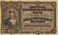 p5 from German East Africa: 500 Rupien from 1912